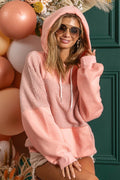 BiBi Square Panel Block Detailed Hoodie - Hovatok