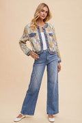 Annie Wear Decorative Seams Wide Leg Jeans - Hovatok