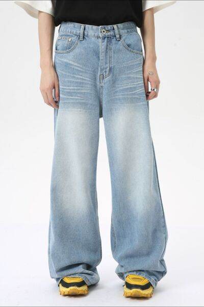 Wide Leg Jeans with Pockets - Hovatok