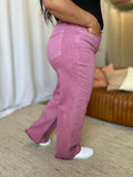 RFM Full Size High Rise Garment Dye Wide Leg Jeans - Hovatok