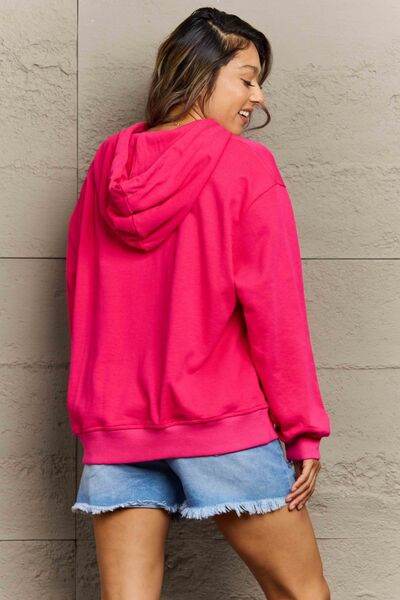 Full Size Zip Up Long Sleeve Hooded Jacket - Hovatok