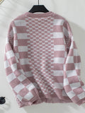 Double Take Checkered Open Front Dropped Shoulder Cardigan - Hovatok