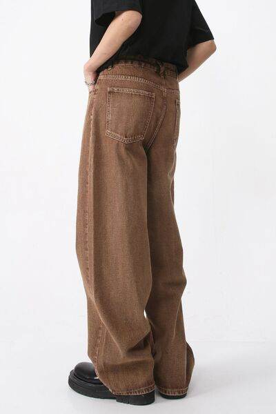 Wide Leg Jeans with Pockets - Hovatok