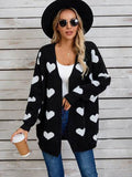 Angel Wings Heart Open Front Long Sleeve Cardigan - Hovatok
