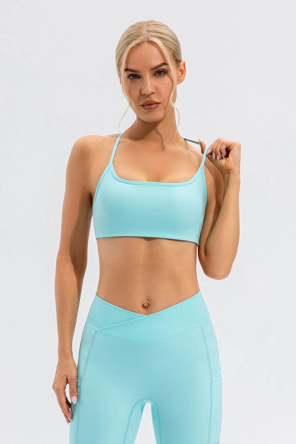 Crisscross Spaghetti Strap Active Cami - Hovatok