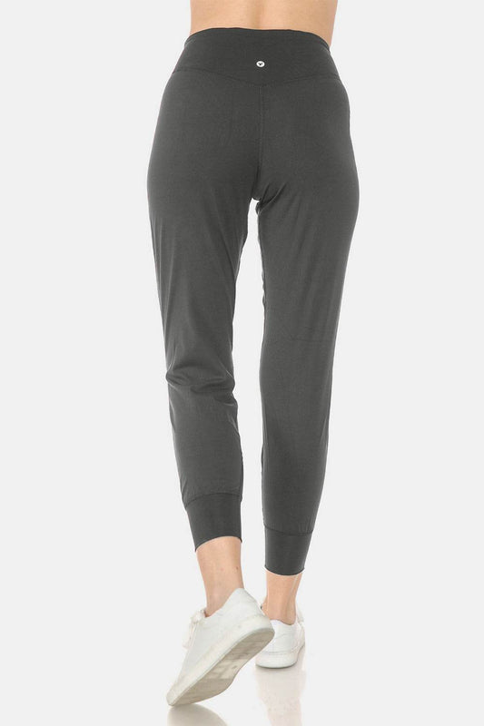 Leggings Depot Wide Waistband Slim Active Joggers - Hovatok