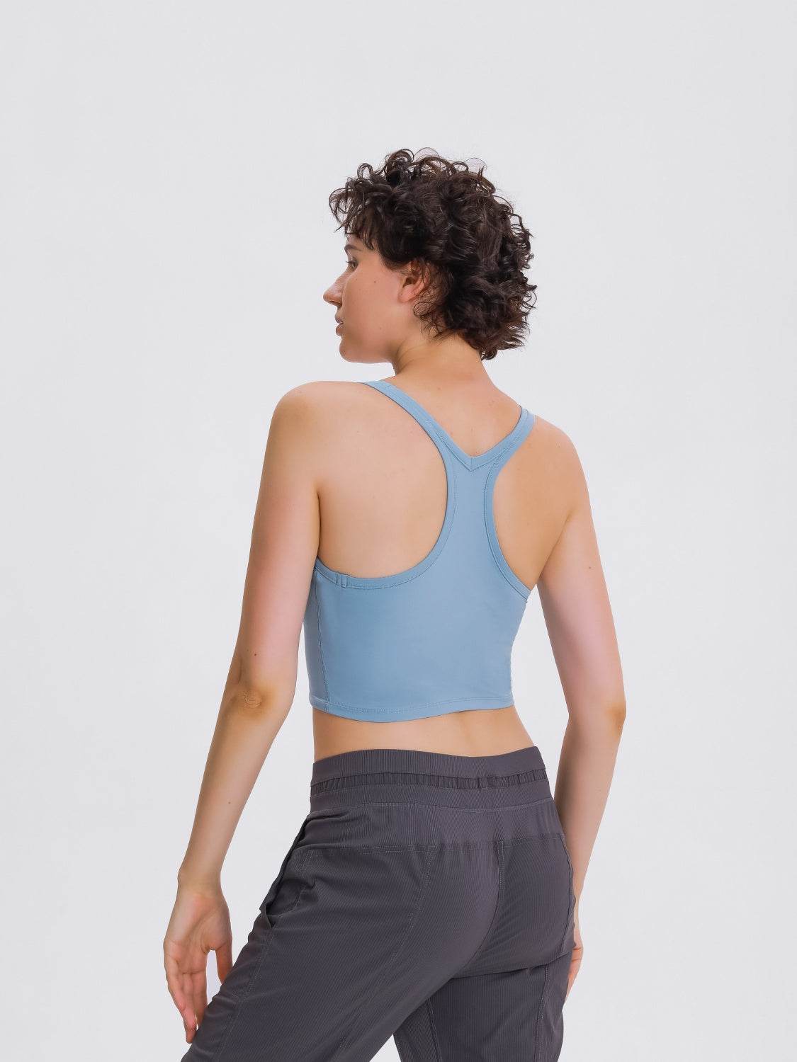 Millennia Scoop Neck Active Tank with Detachable Chest Pads - Hovatok