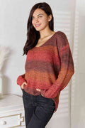 Angel Wings Gradient V-Neck Sweater - Hovatok
