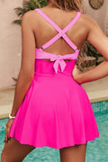 Crisscross V-Neck One-Piece Swimwear - Hovatok