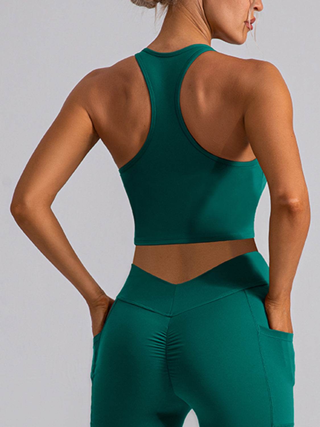Square Neck Racerback Cropped Tank - Hovatok