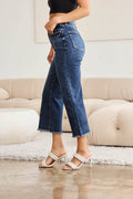 RFM Full Size Tummy Control High Waist Raw Hem Jeans - Hovatok