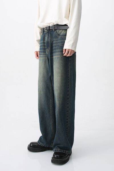 Wide Leg Jeans with Pockets - Hovatok