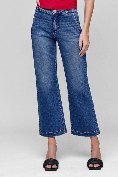 RISEN Tummy Control High Rise Crop Jeans - Hovatok