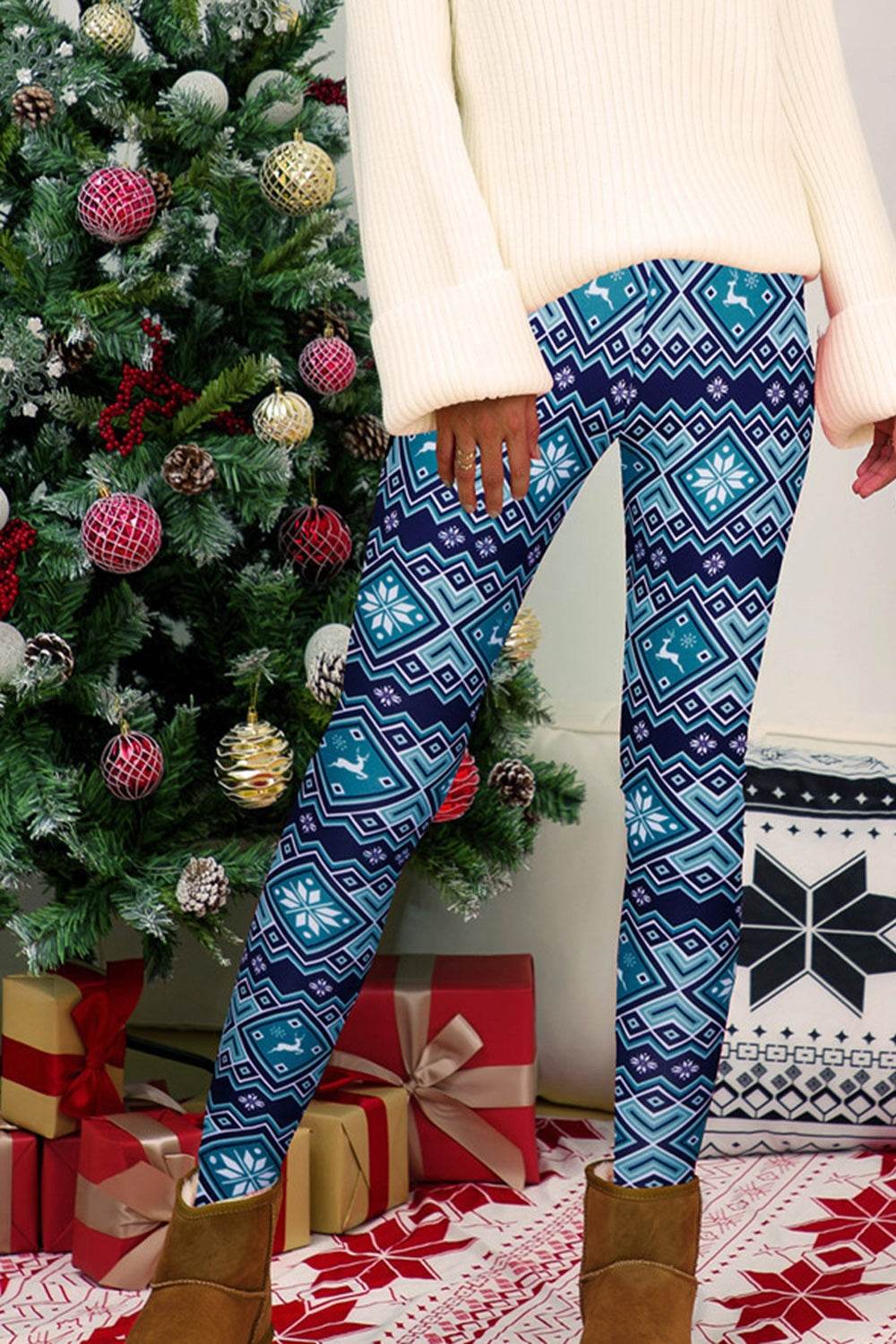 Full Size Geometric Leggings - Hovatok