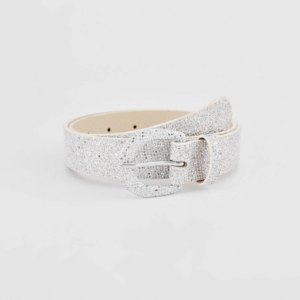 Sequin PU Leather Belt - Hovatok
