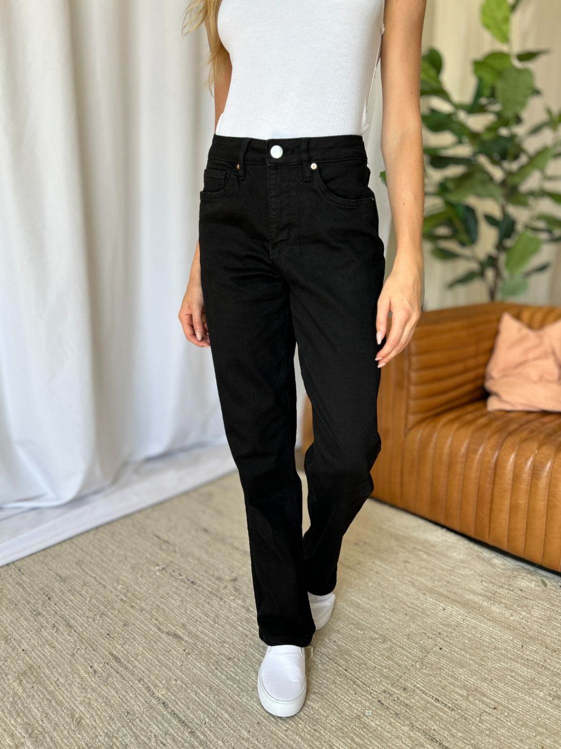 RFM High Rise Straight Tummy Control Jeans - Hovatok