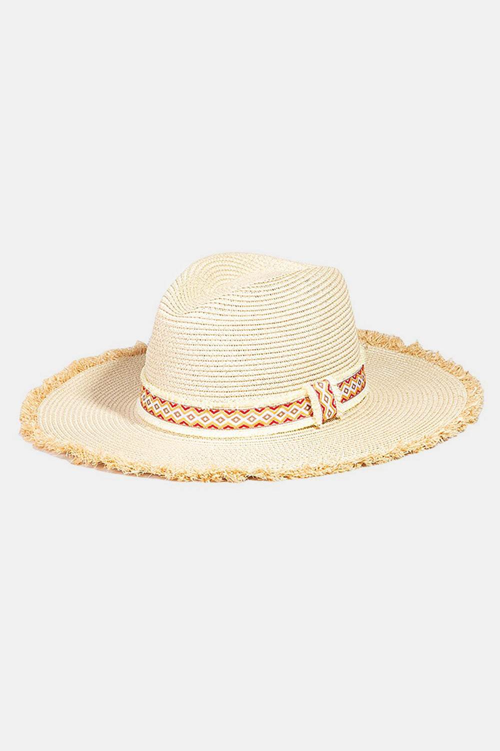 Fame Geometric Raw Hem Hat - Hovatok