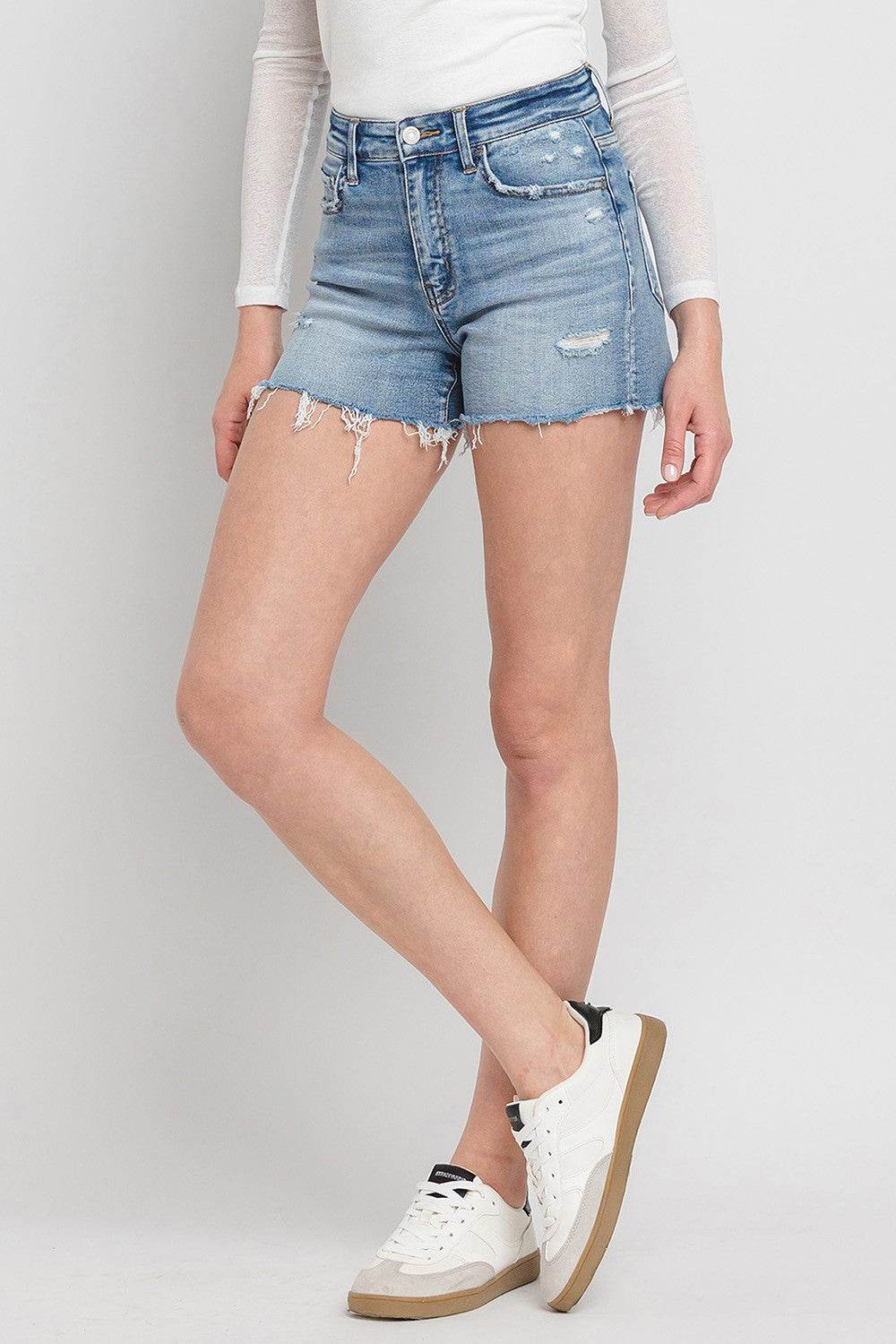 Vervet by Flying Monkey High Rise Denim Shorts - Hovatok
