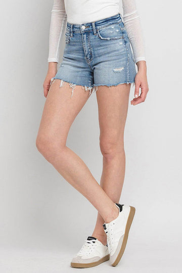 Vervet by Flying Monkey High Rise Denim Shorts - Hovatok