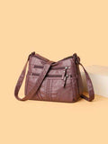 PU Leather Adjustable Strap Shoulder Bag - Hovatok