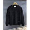 Men's Plus Size Textured Round Neck Long Sleeve Sweatshirt - Hovatok