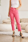 RFM Crop Dylan Full Size Tummy Control High Waist Raw Hem Jeans - Hovatok