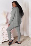 Basic Bae Bamboo Full Size V-Neck Long Sleeve Top and Pants Lounge Set - Hovatok