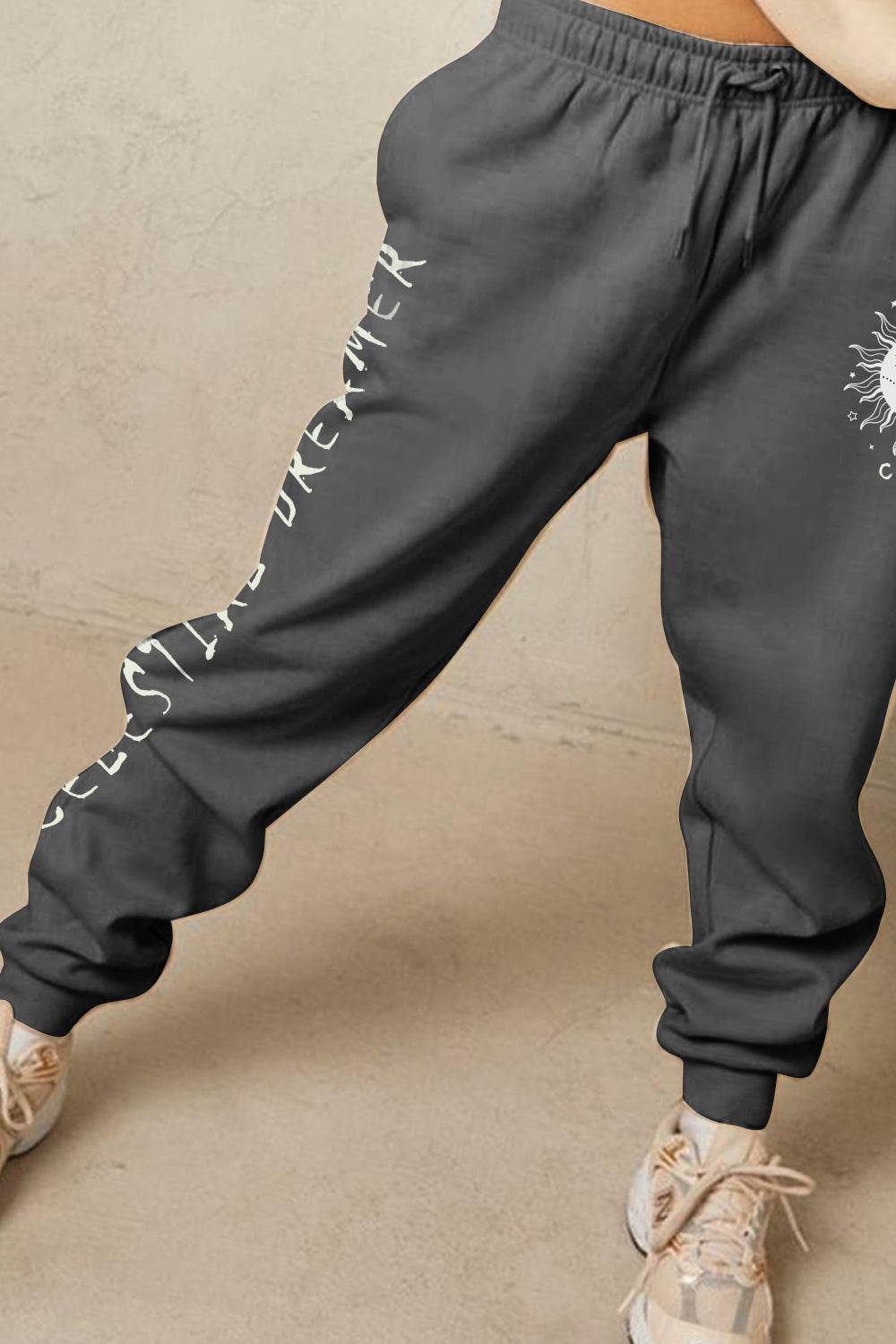 Simply Love Full Size CELESTIAL DREAMER Graphic Sweatpants - Hovatok