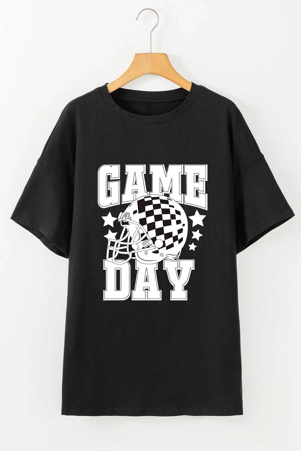 GAME DAY Round Neck Short Sleeve T-Shirt - Hovatok