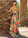 Twisted Printed V-Neck Cami Dress - Hovatok