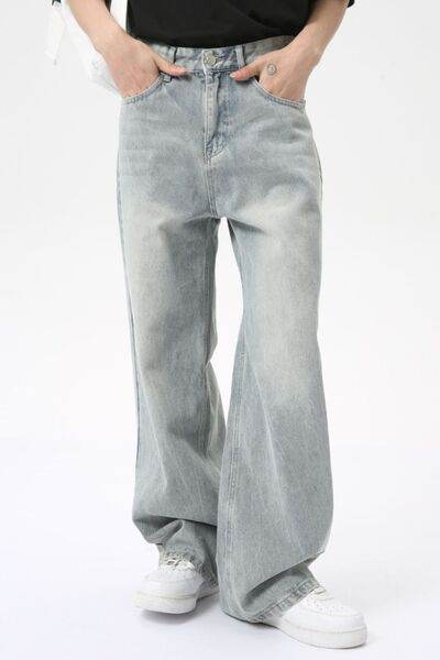 Wide Leg Jeans with Pockets - Hovatok