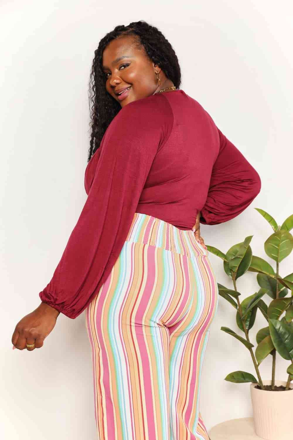 Culture Code Full Size V-Neck Bodysuit - Hovatok