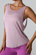 Crisscross Round Neck Active Tank - Hovatok