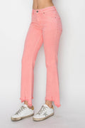RISEN Raw Hem Bootcut Jeans with Pockets - Hovatok