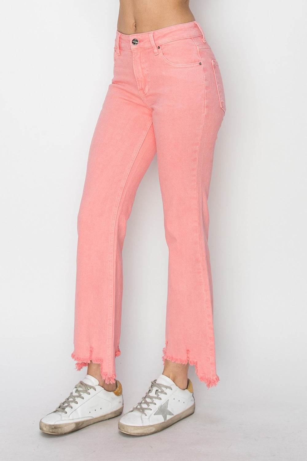 RISEN Raw Hem Bootcut Jeans with Pockets - Hovatok