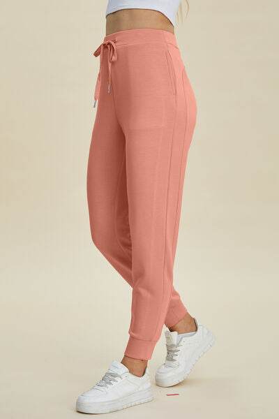 Basic Bae Full Size Air Scuba Drawstring High Waist Joggers - Hovatok