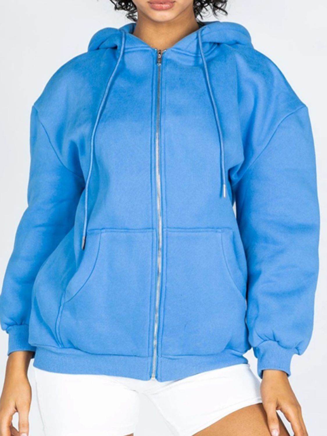 Zip-Up Drawstring Hoodie - Hovatok