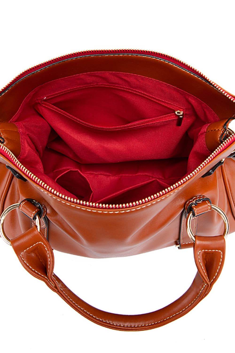 PU Leather Handbag with Tassels - Hovatok