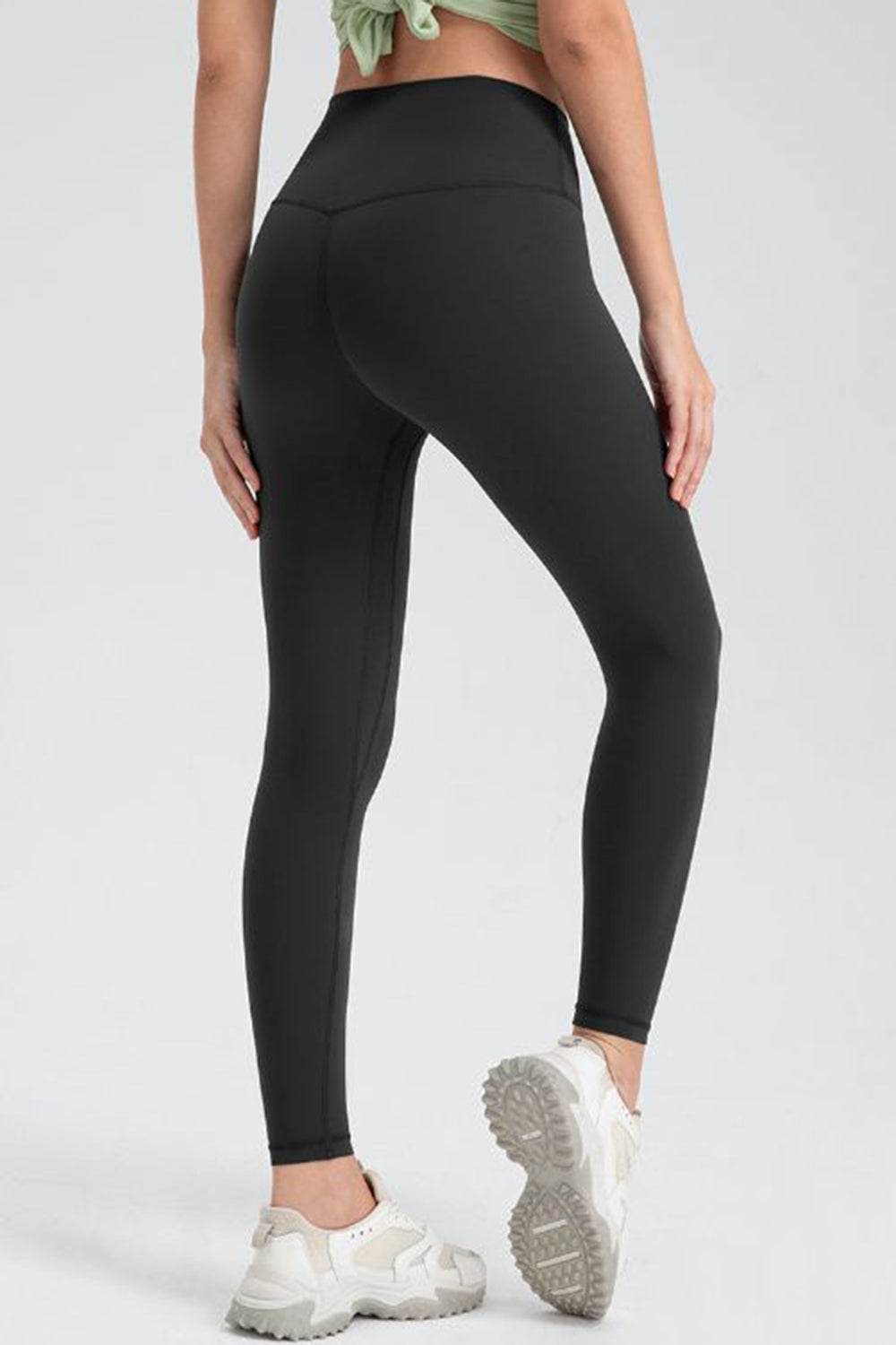 Wide Waistband Slim Fit Active Leggings - Hovatok