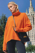 Basic Bae Turtleneck Dropped Shoulder Long Sleeve Sweater - Hovatok