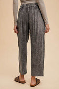 Annie Wear Mineral Washed Elastic Waist Pants - Hovatok