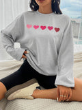 Devine Heart Dropped Shoulder Long Sleeve Sweatshirt - Hovatok