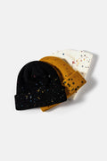 Confetti Rib-Knit Cuff Beanie - Hovatok