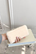 Solid Color Fluff Rectangle Wallet - Hovatok