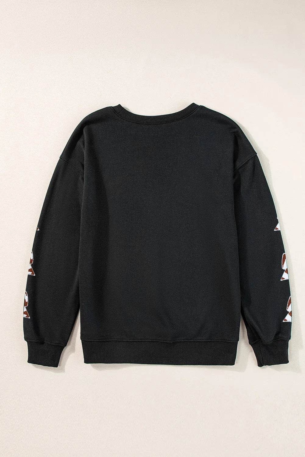 Letter Graphic Bow Long Sleeve Sweatshirt - Hovatok