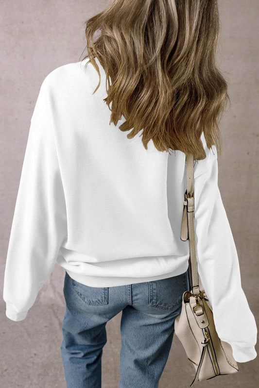 TEXAS Round Neck Dropped Shoulder Sweatshirt - Hovatok
