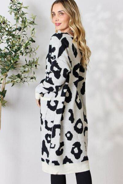 BiBi Leopard Open Front Cardigan - Hovatok
