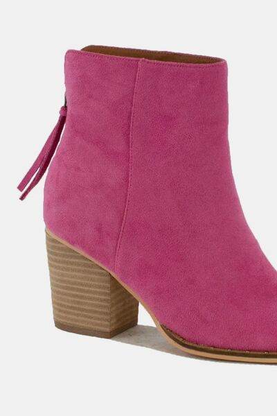 Beast Fashion Suede Point Toe Ankle Booties - Hovatok