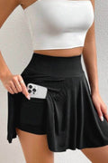 Pocketed High Waist Skort - Hovatok