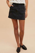 Annie Wear Cargo Denim Mini Skirt - Hovatok